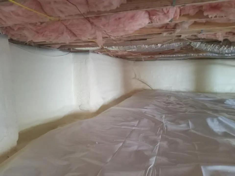 Crawl space encapsulation with closed-cell spray foam for Roof Waterproofing in Springfield